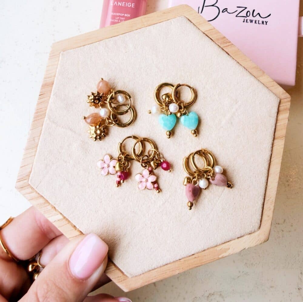 Creolen Rosa Blume