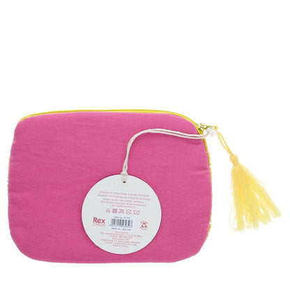 Handgefertigte Perlen-Kosmetiktasche - Sardinen