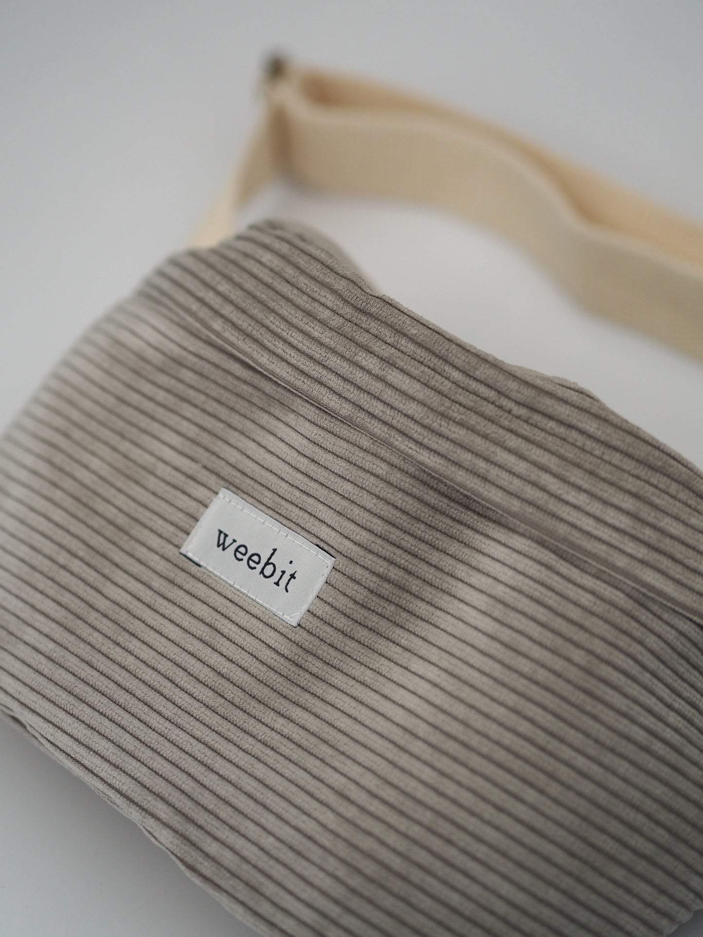 CORD BUMBAG GREY/BEIGE