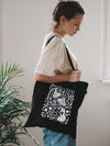 SHOPPER BAG | FLOWER FOX BLACK