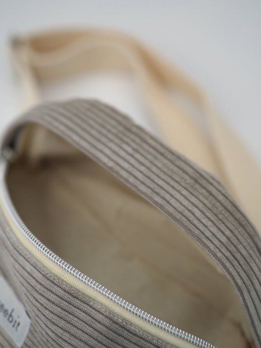 CORD BUMBAG GREY/BEIGE