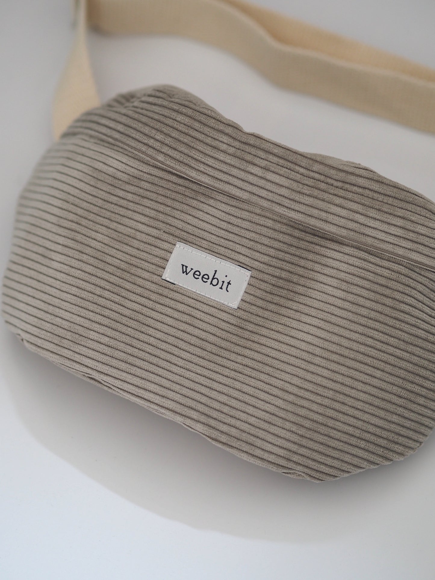 CORD BUMBAG GREY/BEIGE