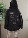 90‘S ZIP HOODIE LITTLE REMINDERS OVERSIZE